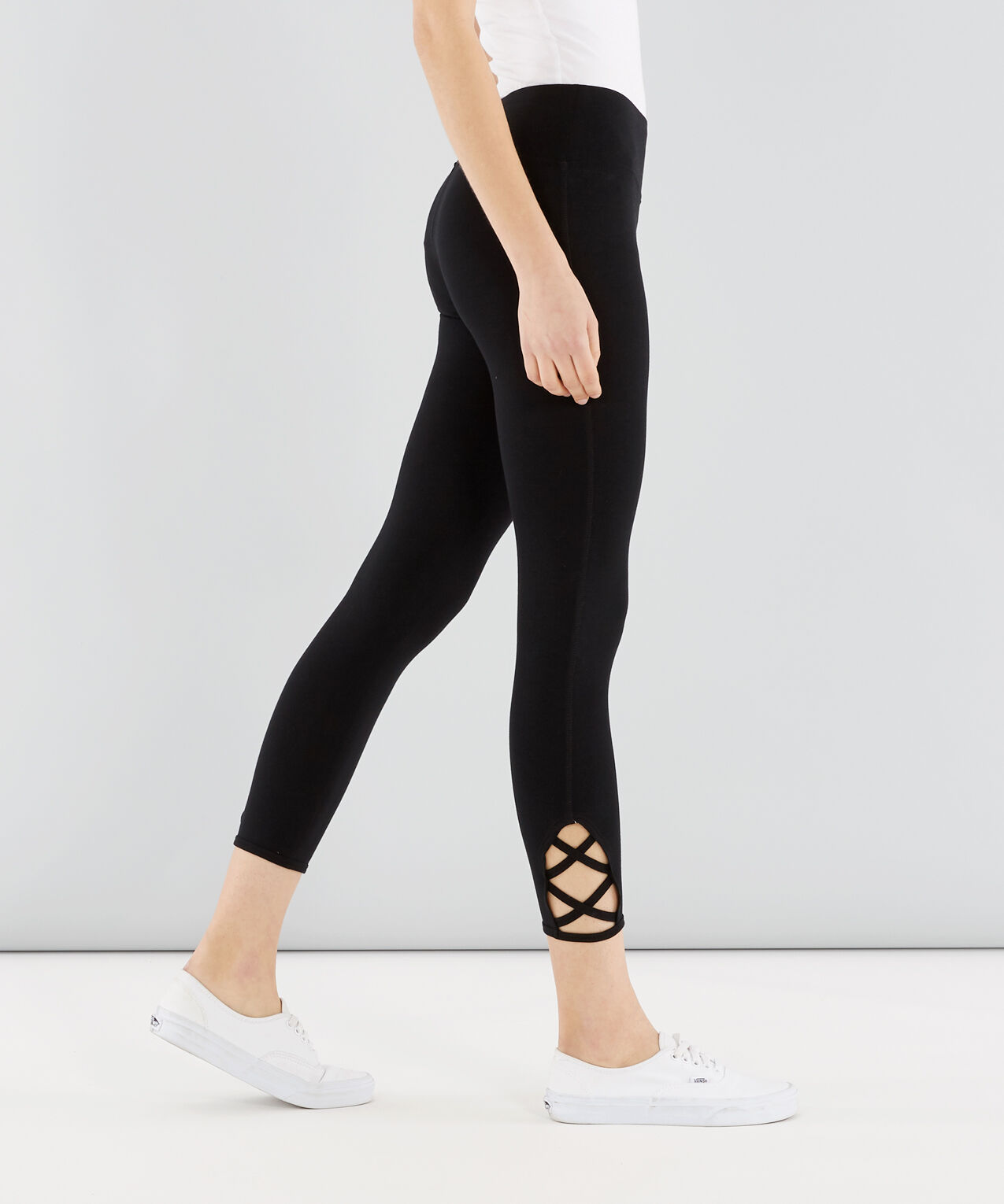 Leggings with lattice detail hot sale