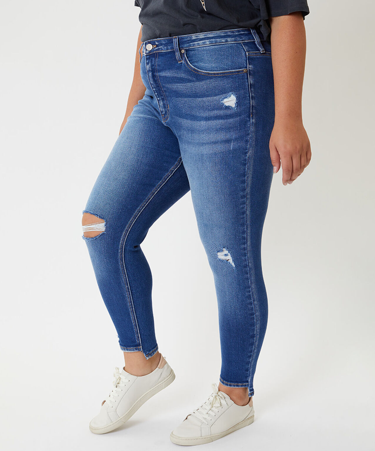 high rise skinny jeans Image 3