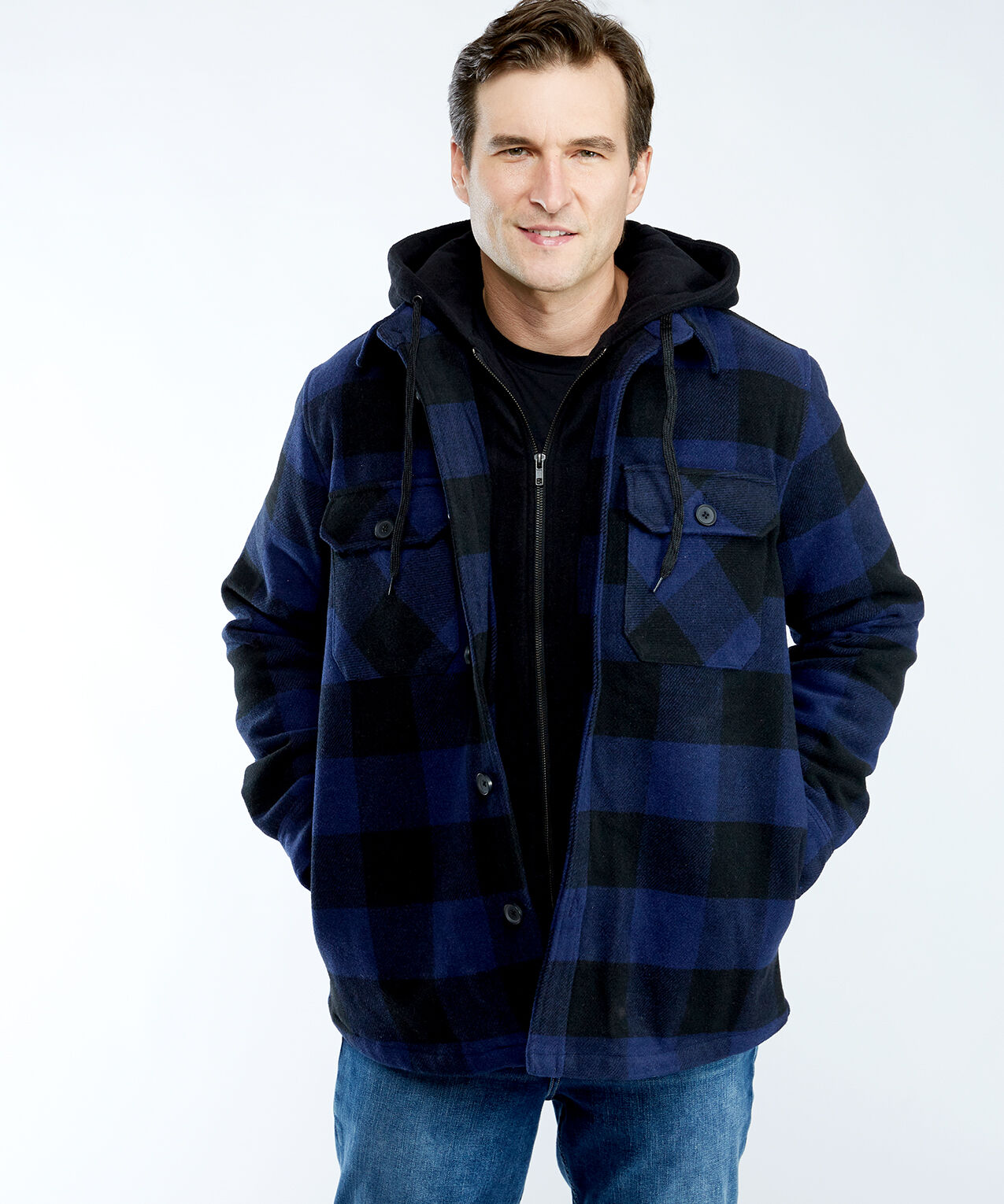  73mw180s - quilted shacket with hood Image 1