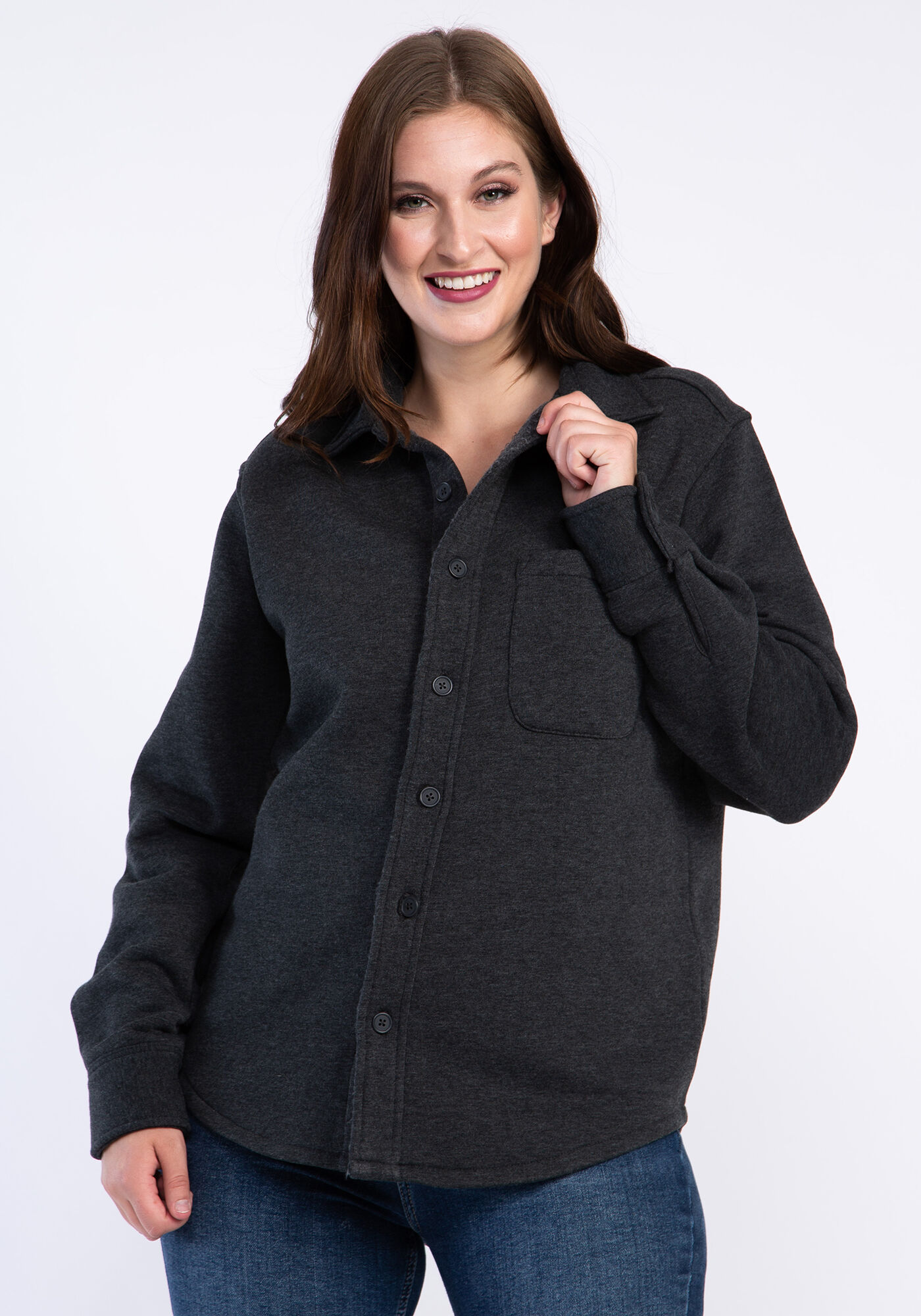 kaden fleece shacket Image 4