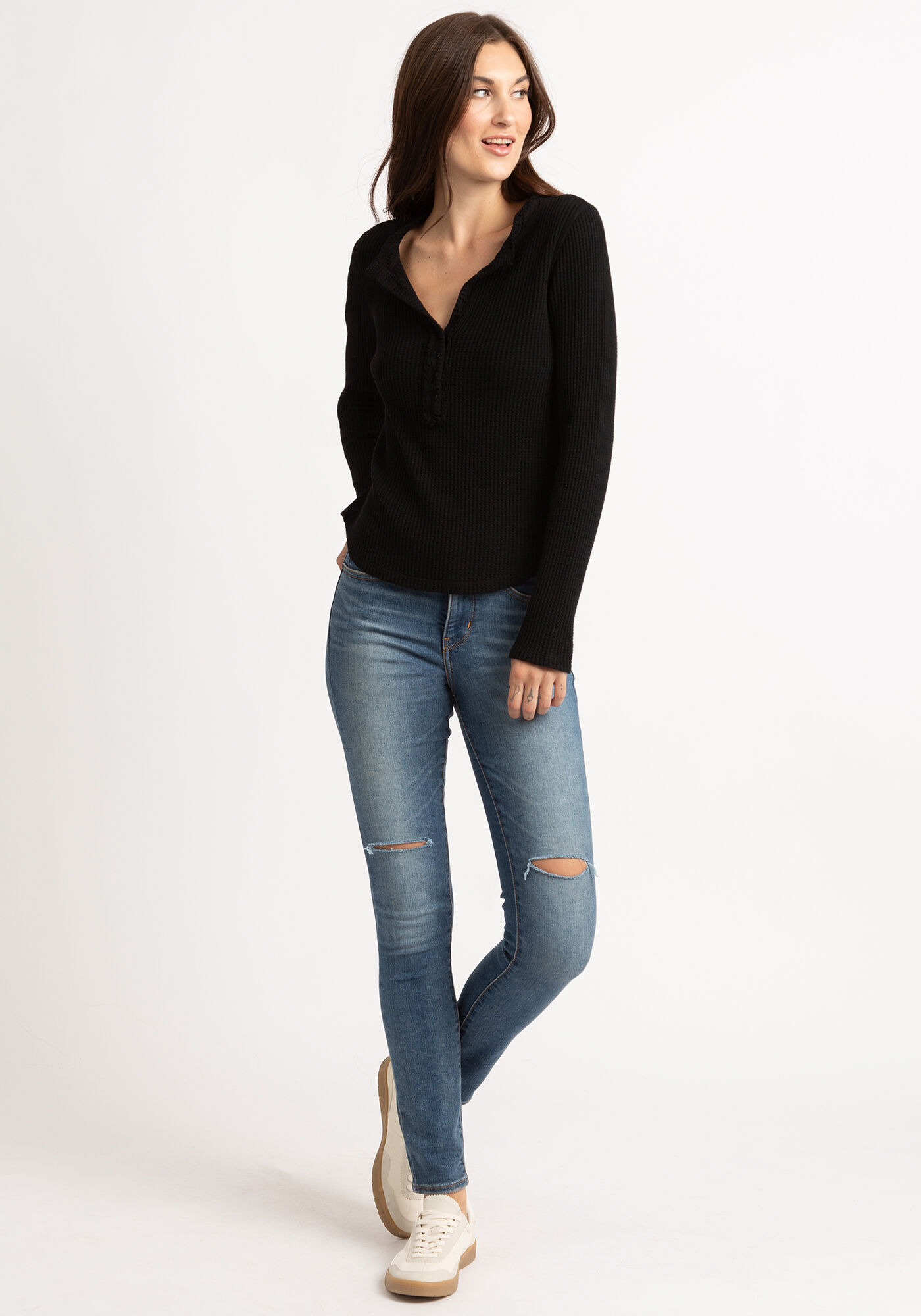 ariana waffle henley Image 4