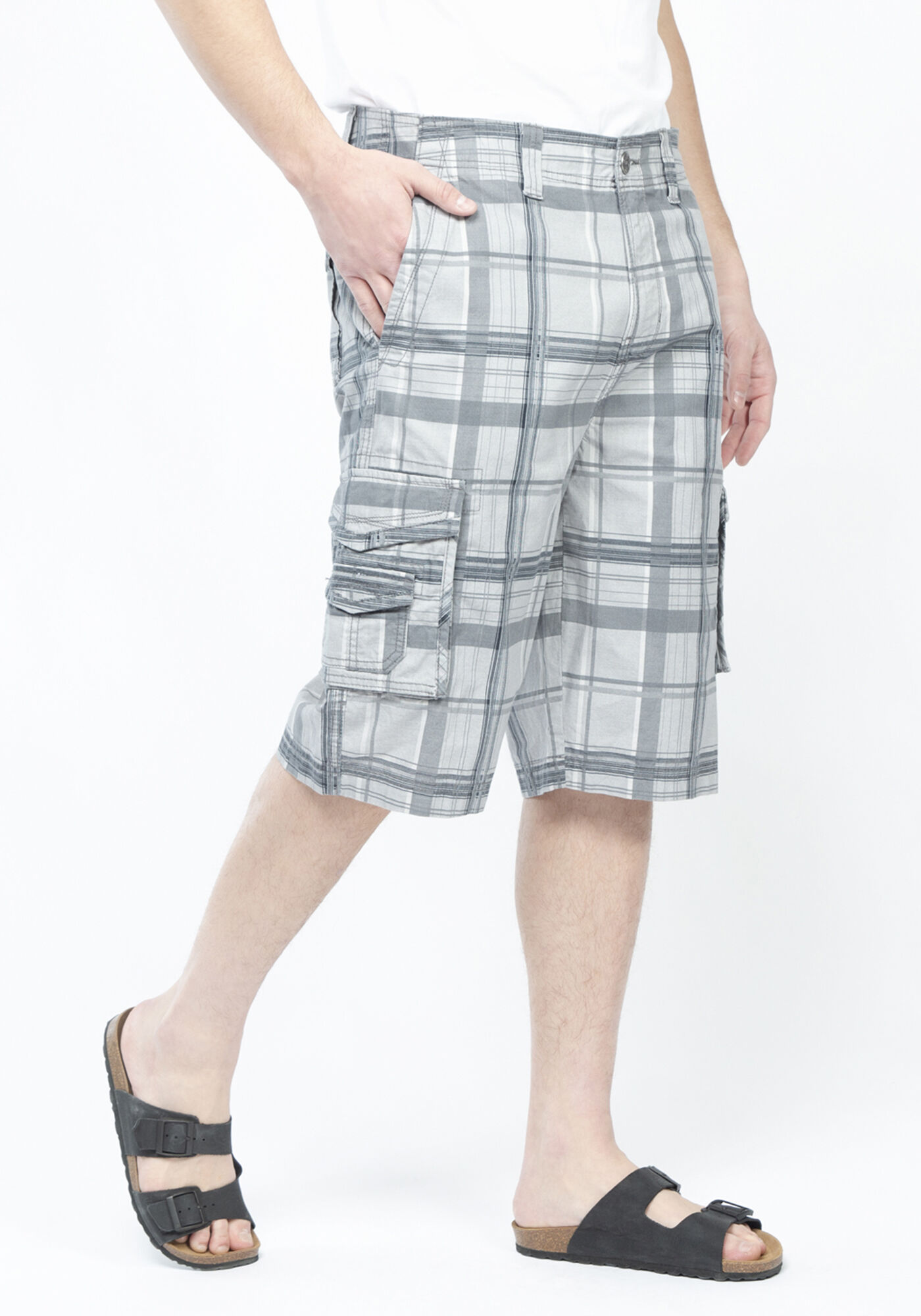 Plaid cargo clearance shorts