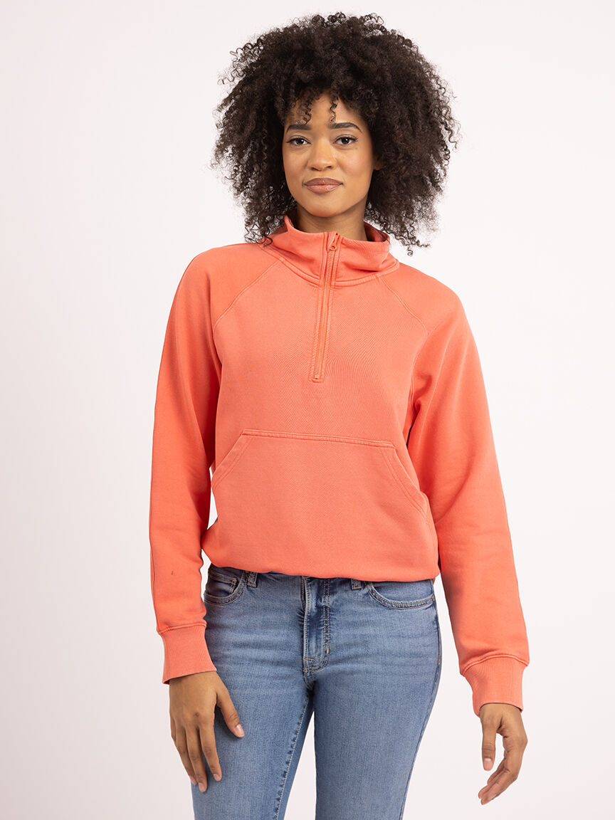 welma mock neck 1/4 zip sweatshirt Image 1