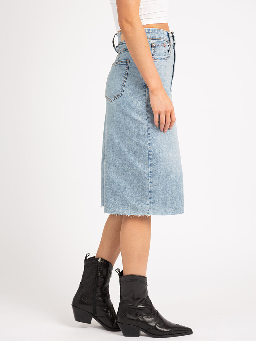 denim midi skirt Image 3