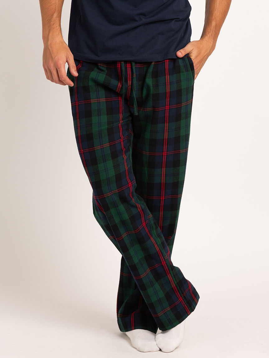 flannel plaid wide leg pant Image 3