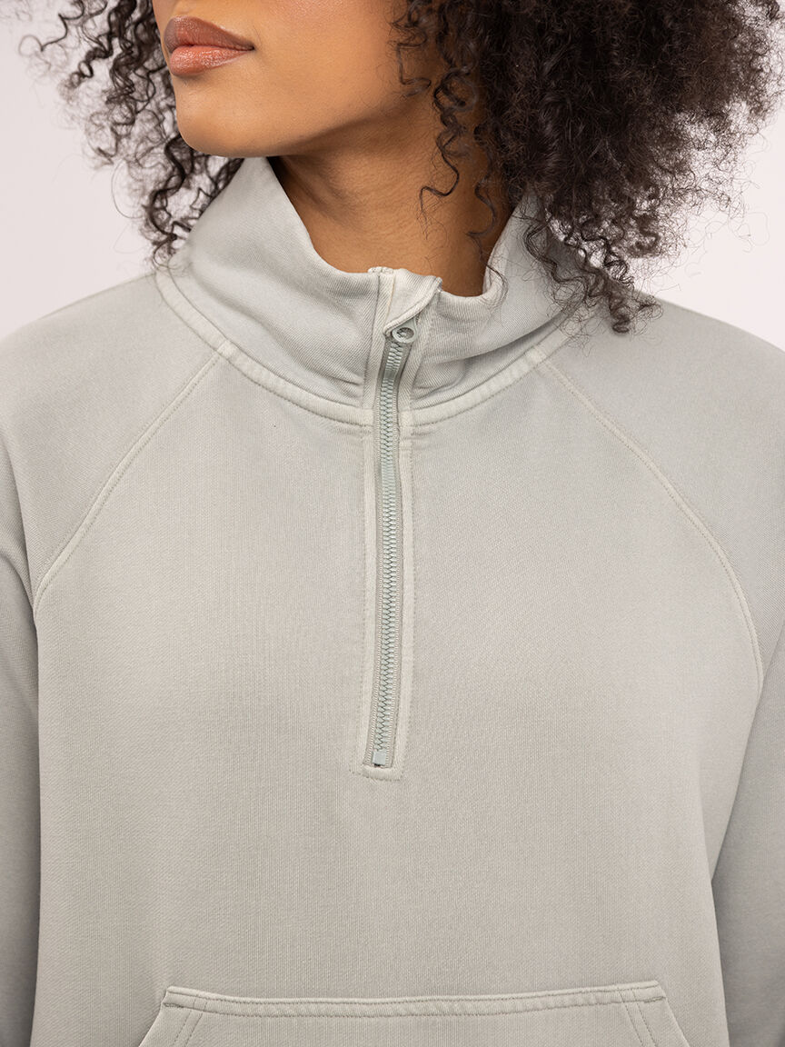 welma mock neck 1/4 zip sweatshirt Image 4