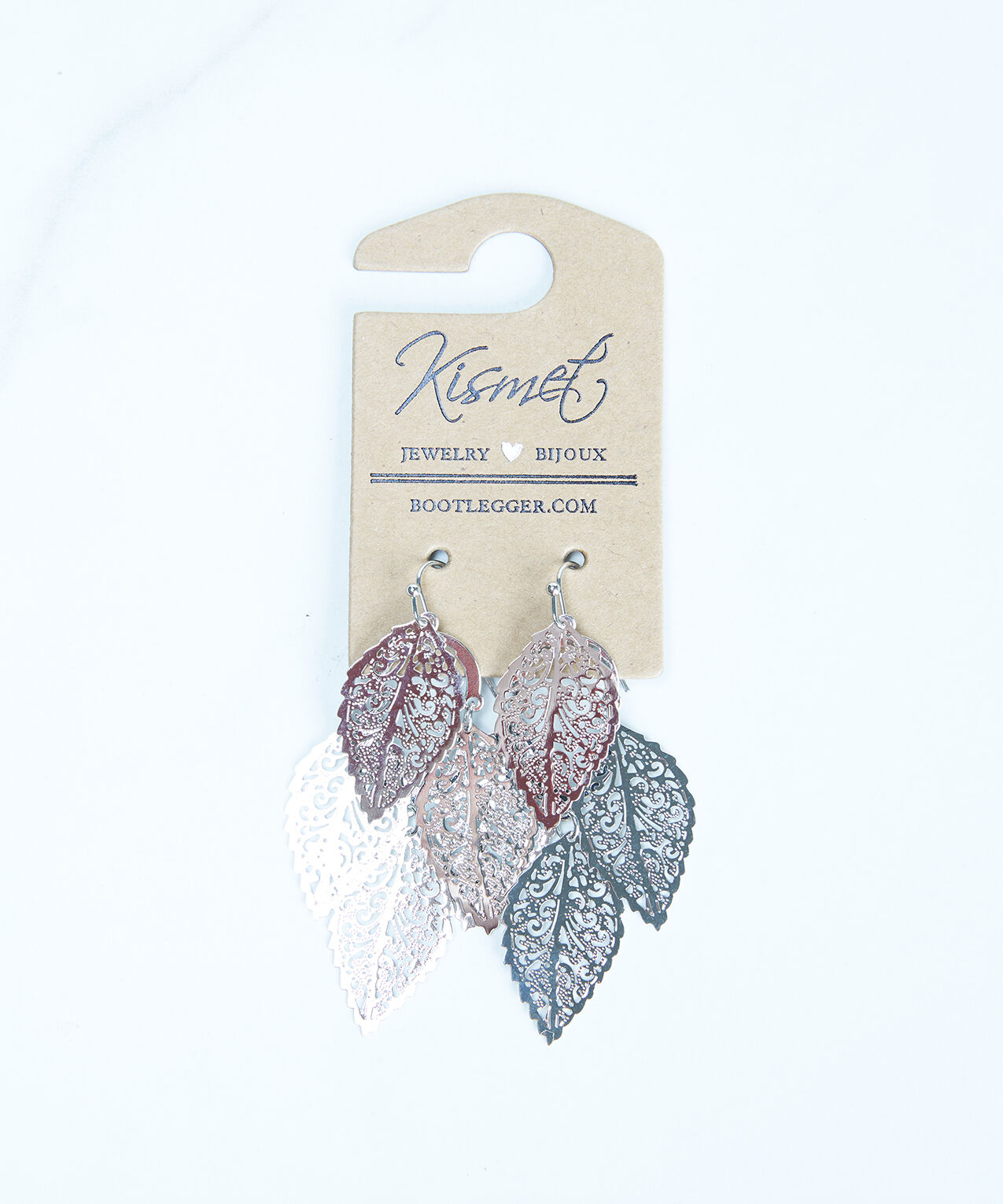 leaf drop earrings Image 1