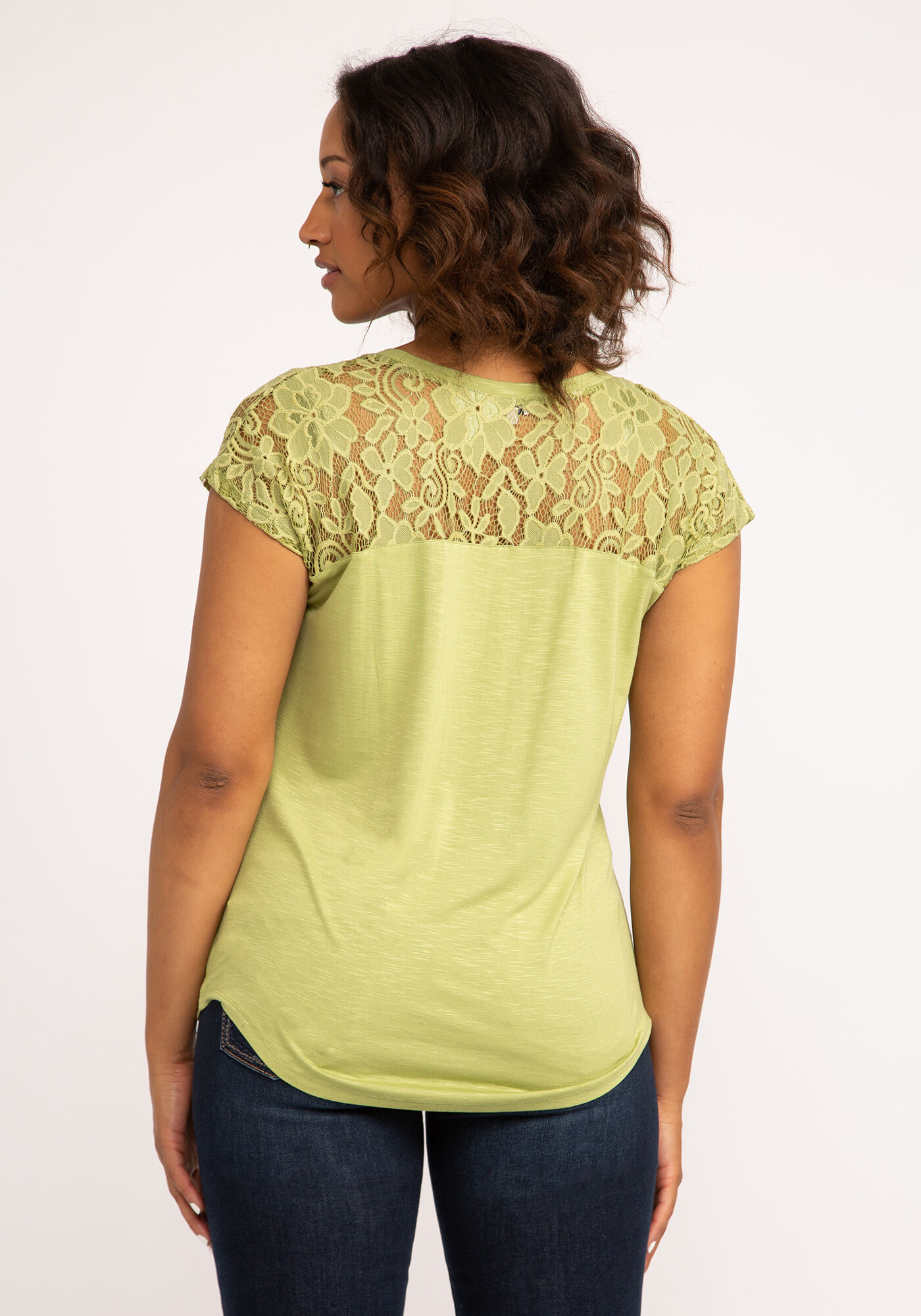 tracee lace insert short sleeve tee Image 2