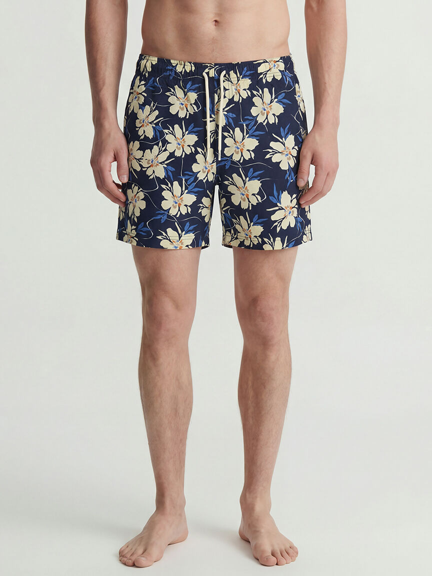 flower seersucker swimshort