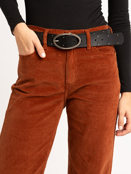 women's leather belt with studs Image 1