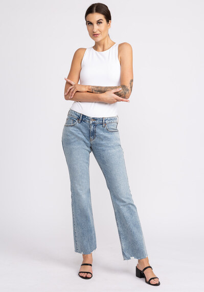 mid rise relaxed boot cut jeans Image 5