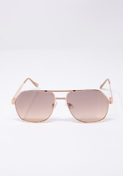 women's square metal frame sunglasses Image 1