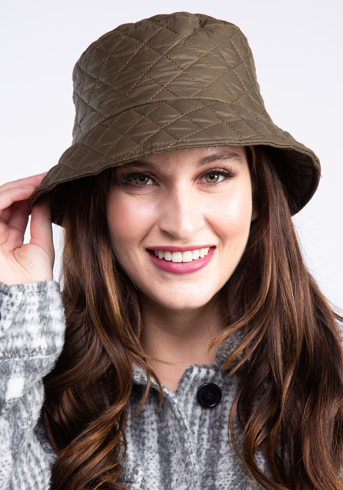 quilted bucket hat Image 1