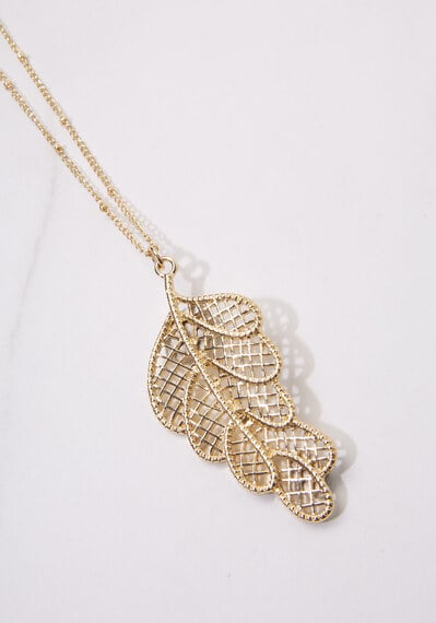 necklace with layered filigree pendant Image 2