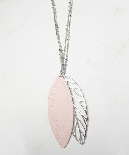 double leaf pendant necklace Image 3