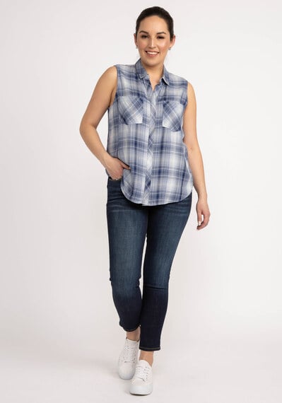 collie sleeveless button up blouse Image 3
