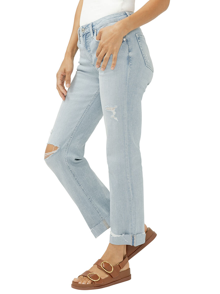 Chelsea Mid Rise Straight Leg Luxe Stretch Jeans
