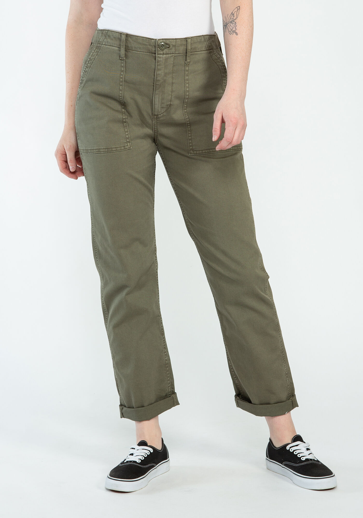 minerva high rise straight leg  utility pant Image 1