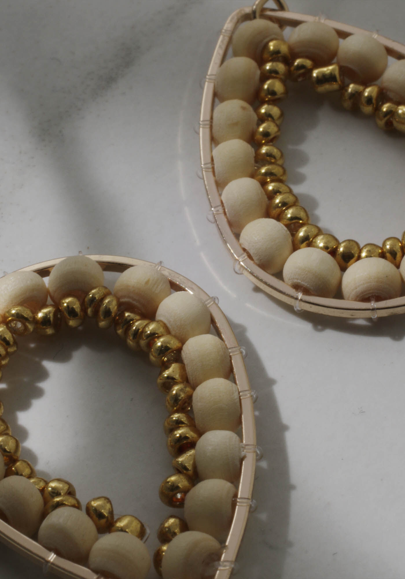 beaded tear drop earrings Image 4