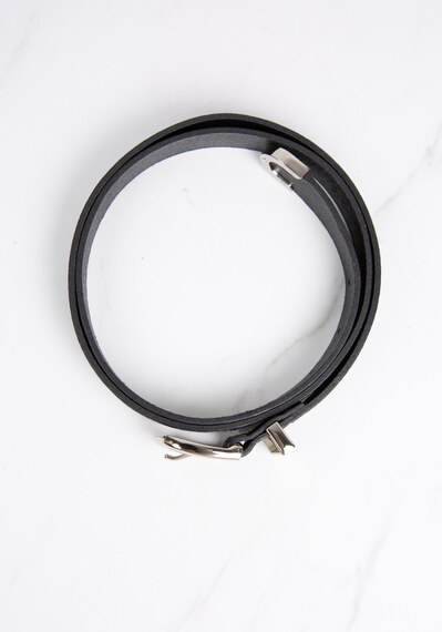 women's leather belt in textured italian leather women's leather belt in textured italian leather Image 4