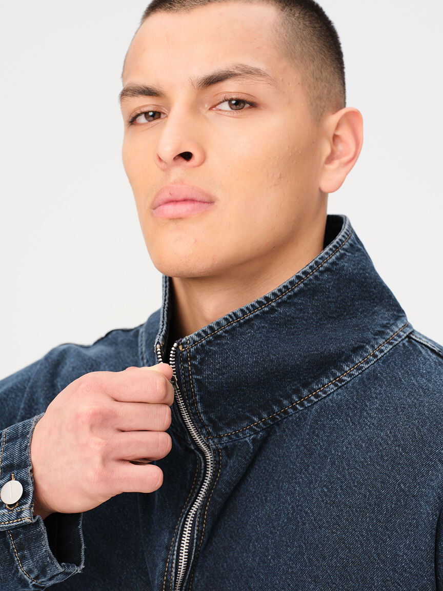 MRY denim pullover windbreaker