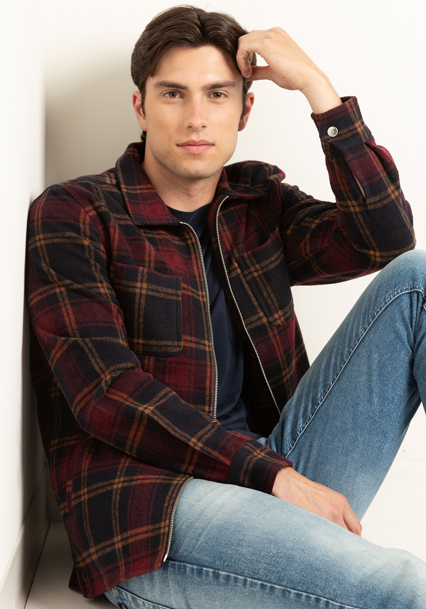 nolan plaid heavy overshirt Image 1
