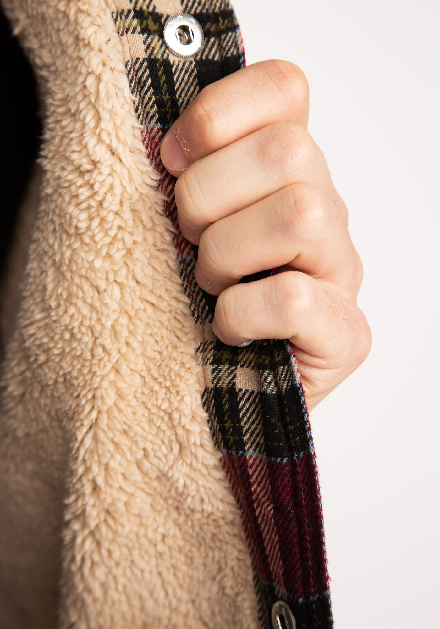 plaid jacket with sherpa lining Image 6
