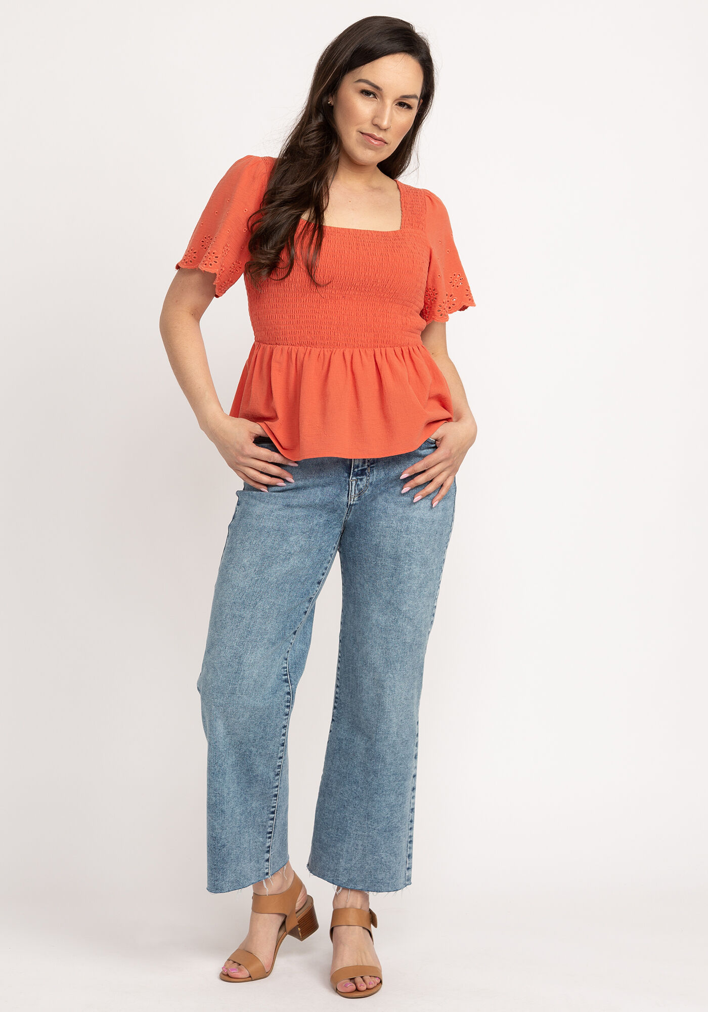 amidala eyelet sleeve peplum Image 3