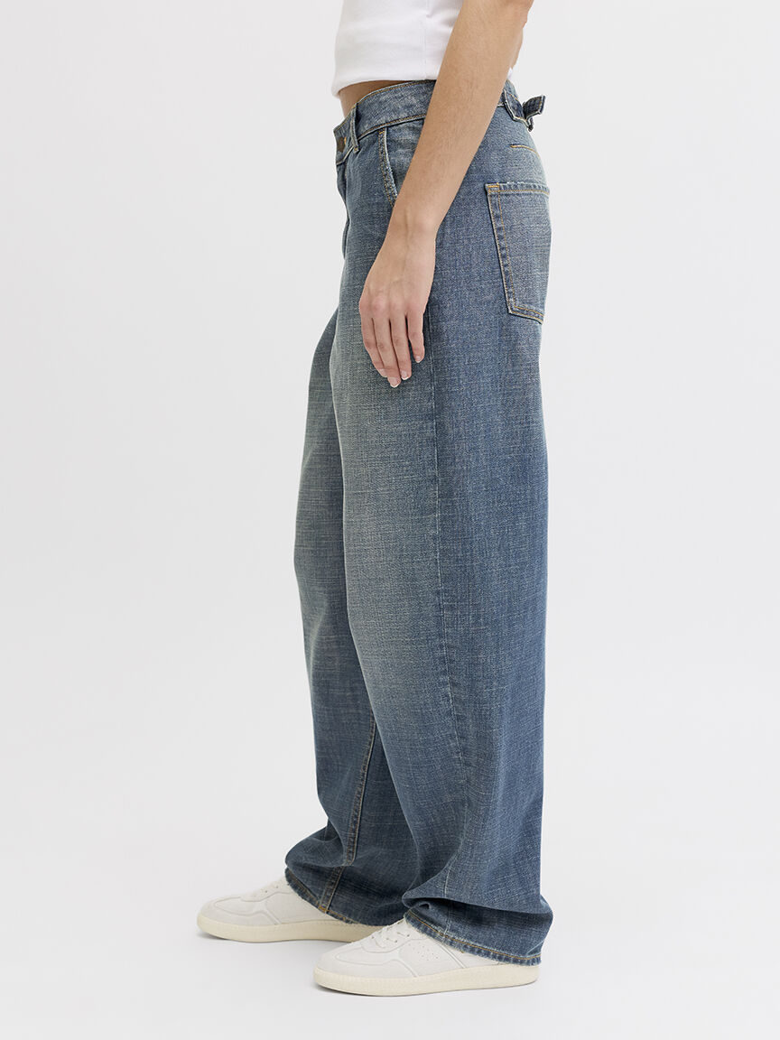 fuji barrel leg jean vintage wash