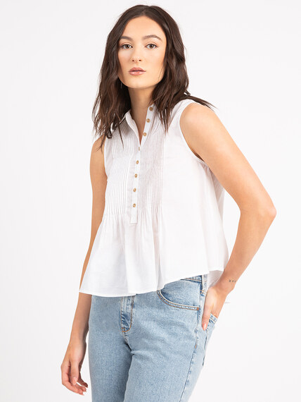 shaina sleeveless pintuck blouse Image 1