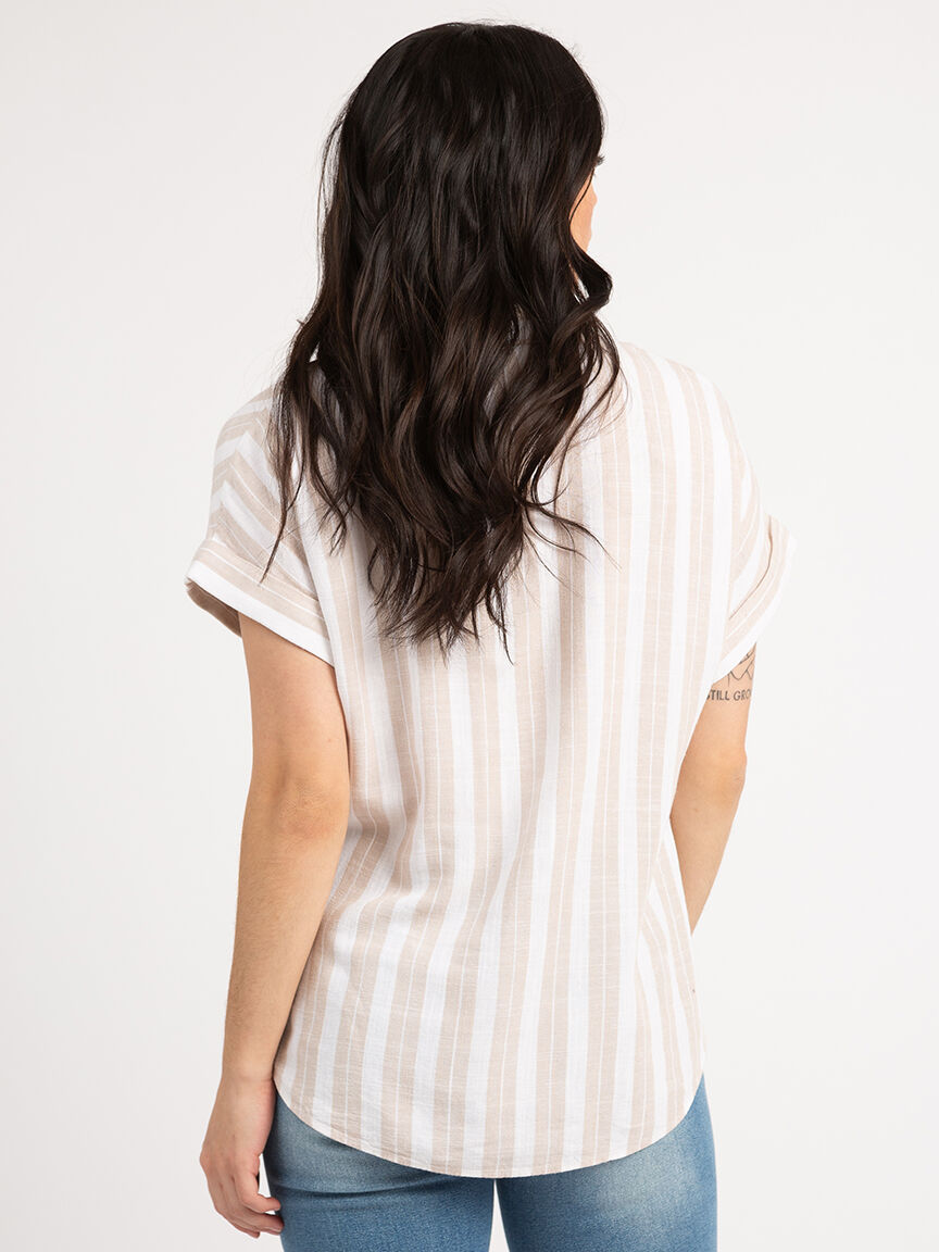 nathalie short sleeve button front shirt Image 4