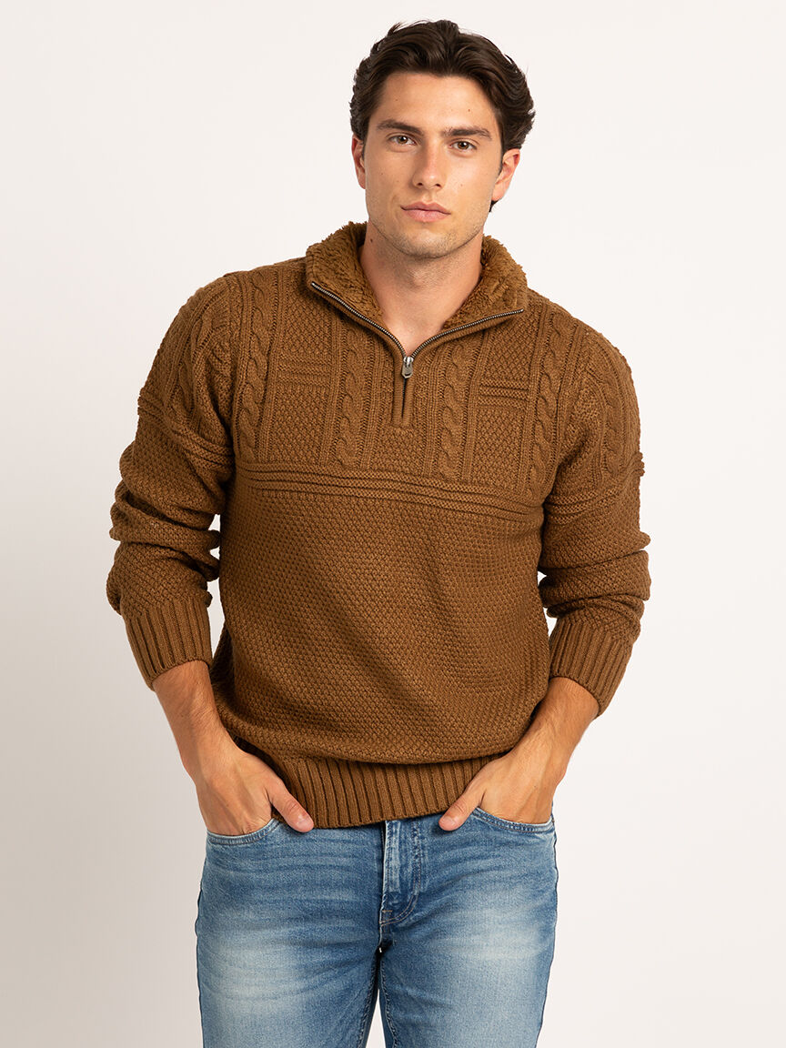 1/4 zip mock neck sweater Image 2