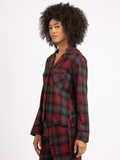 emelie flannel lounge top emelie flannel lounge top