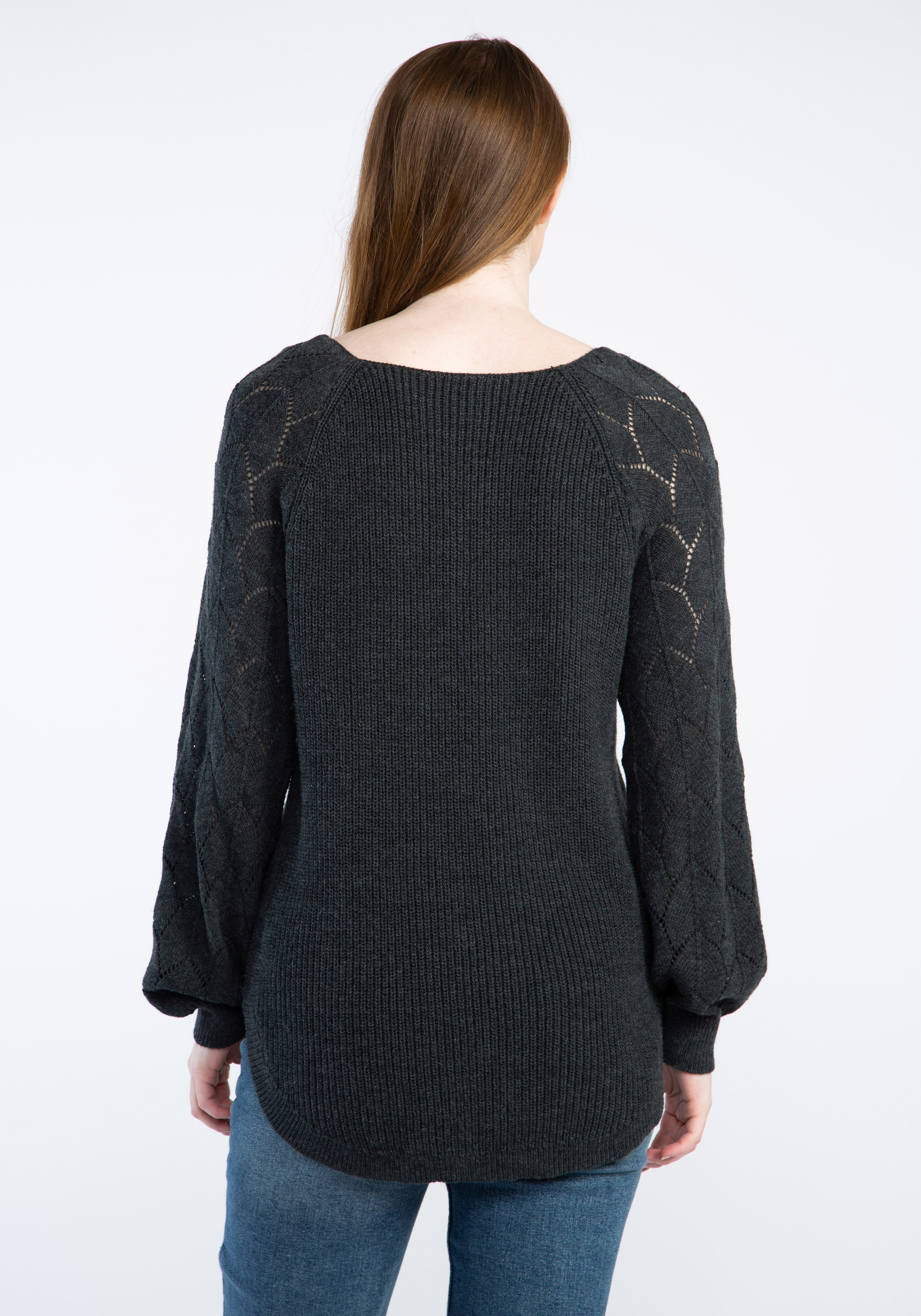 maxine v neck pointelle sleeve popover Image 2