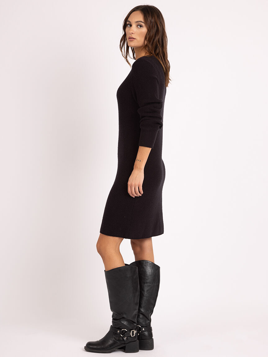 alaiya scoop neck knee length dress Image 3