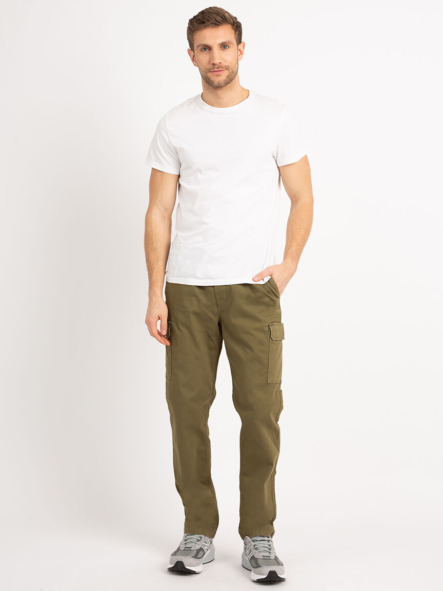 Silver Men s Pull On Essential Twill Cargo Pants