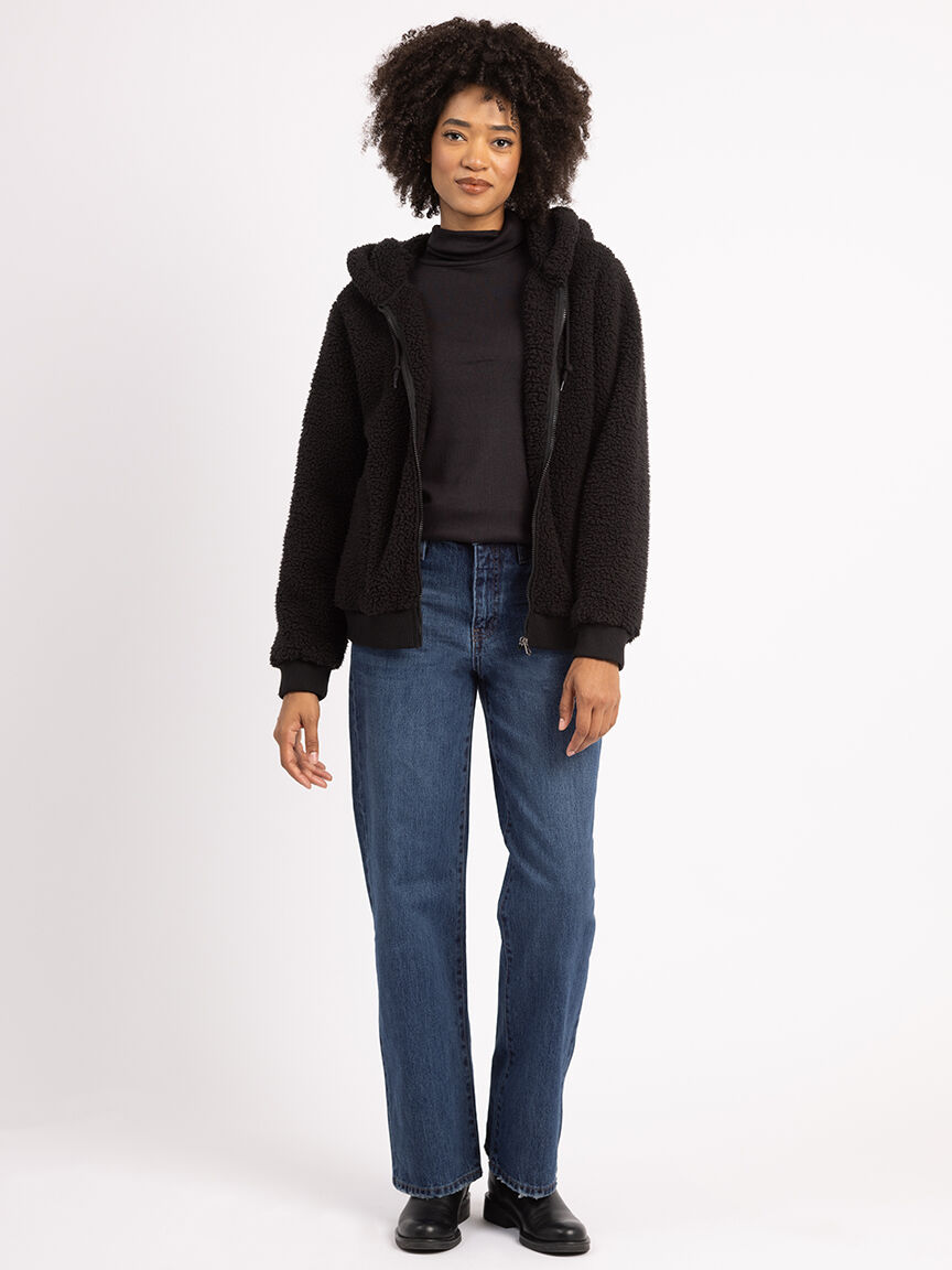 carley full zip sherpa hoodie Bootlegger 2000007796