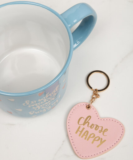 blue and pink mug and keychain gift set Image 2