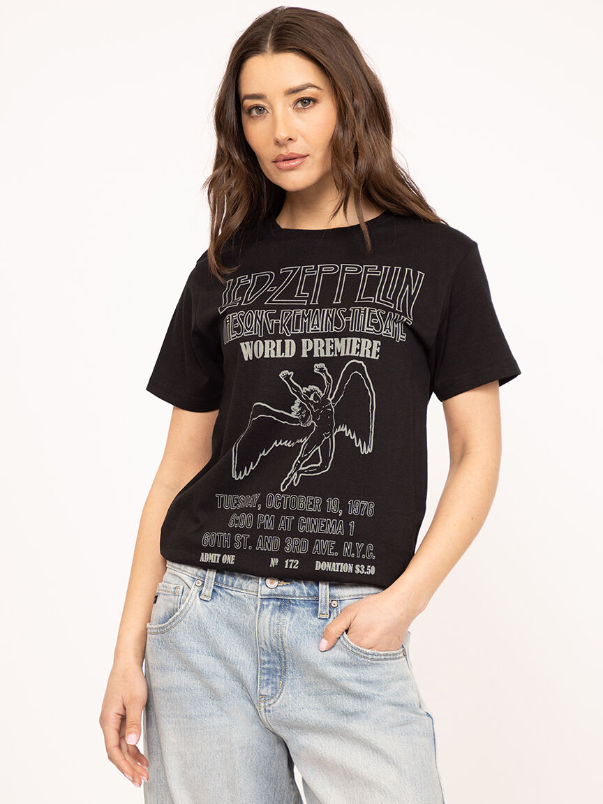 unisex led zepplin graphic tee