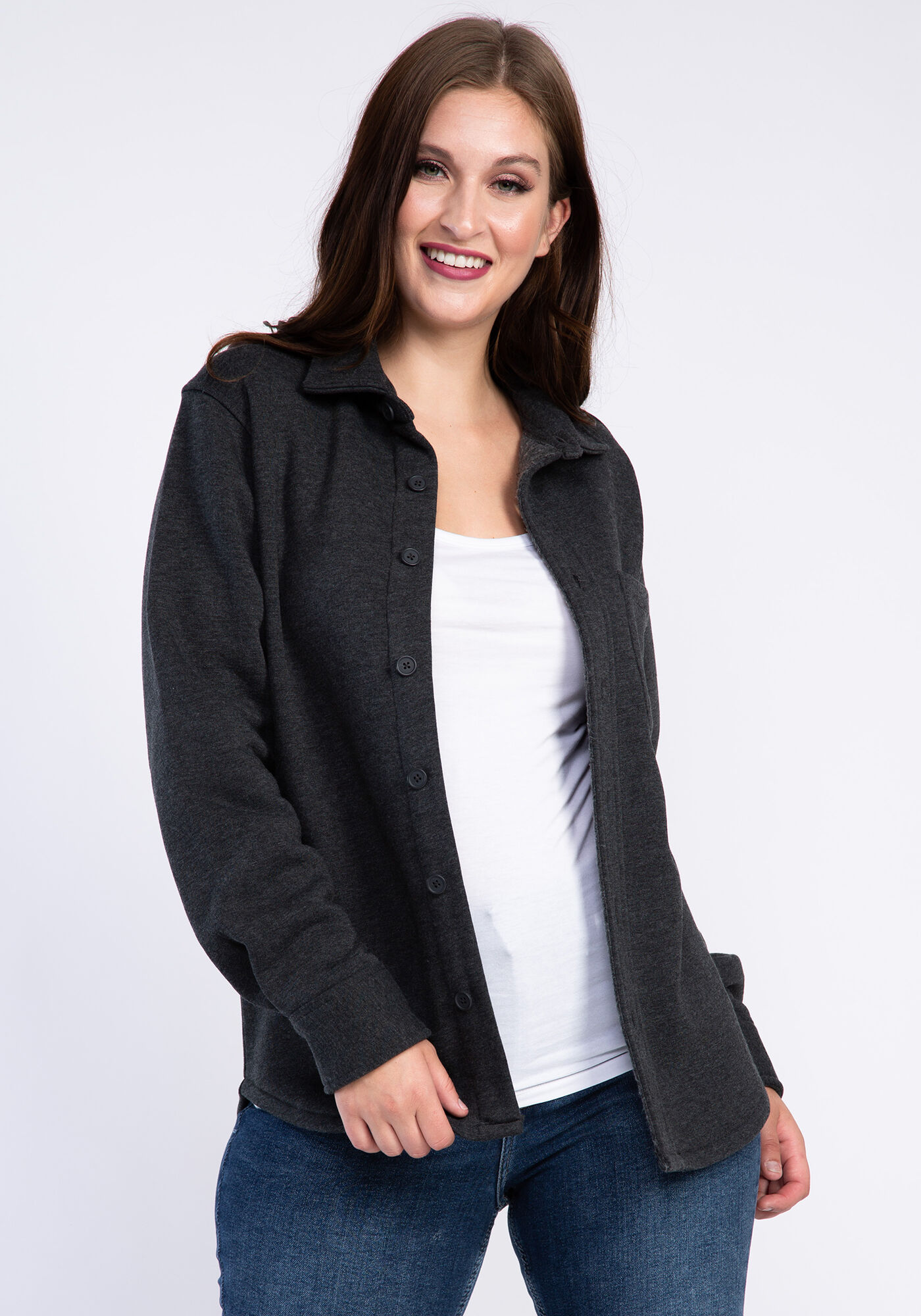 kaden fleece shacket Image 1