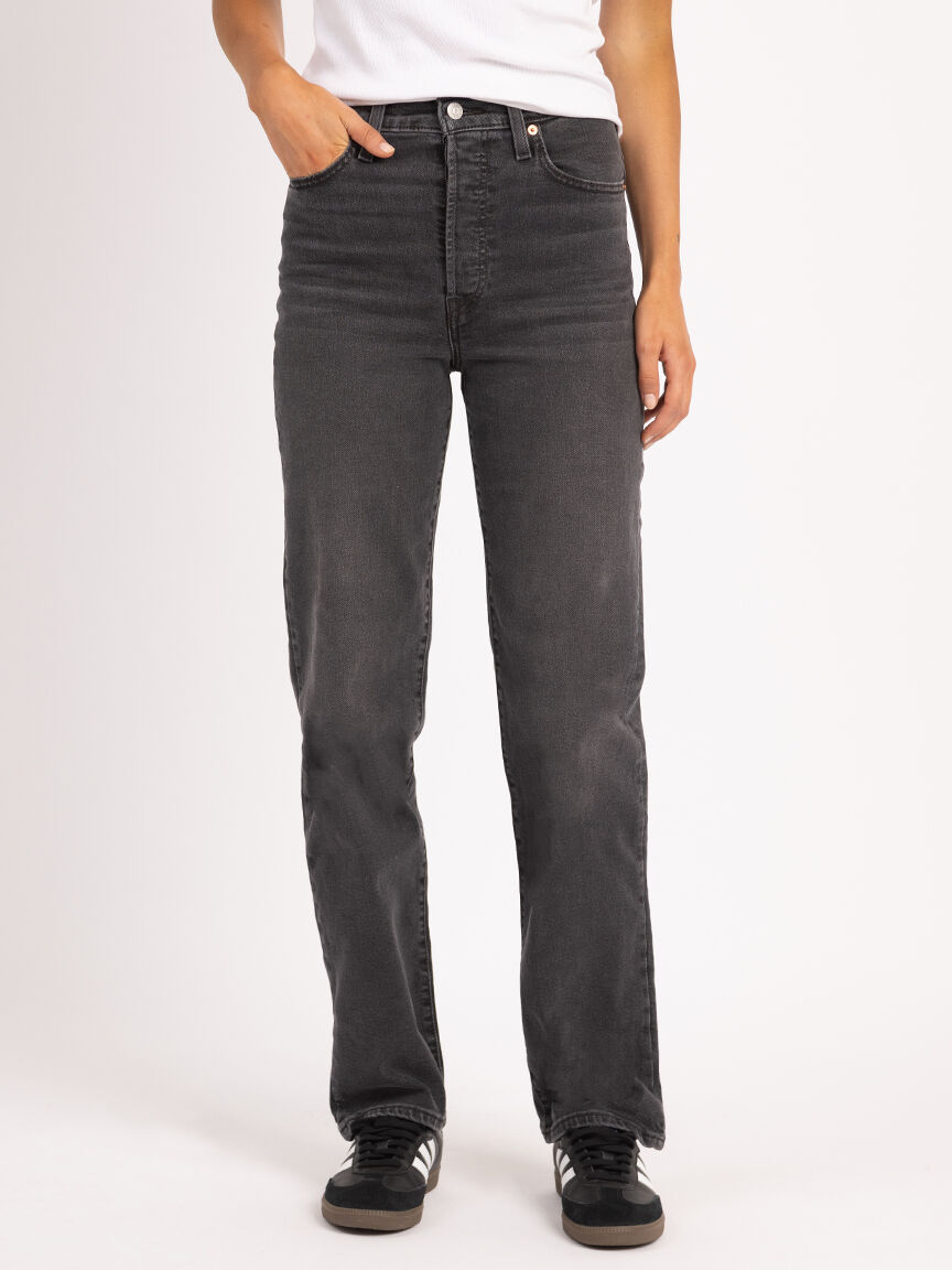 ribcage straight leg jean black Image 2