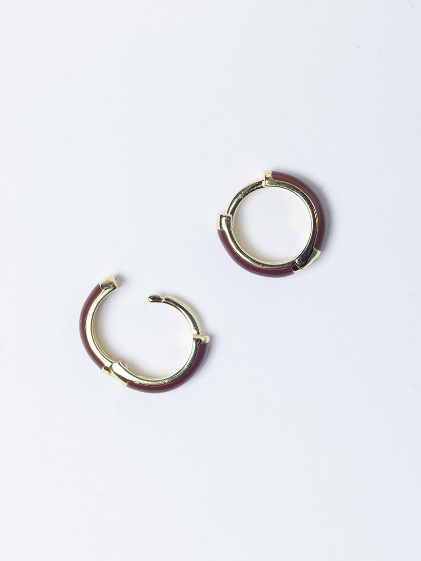 candy huggie earrings cocoa