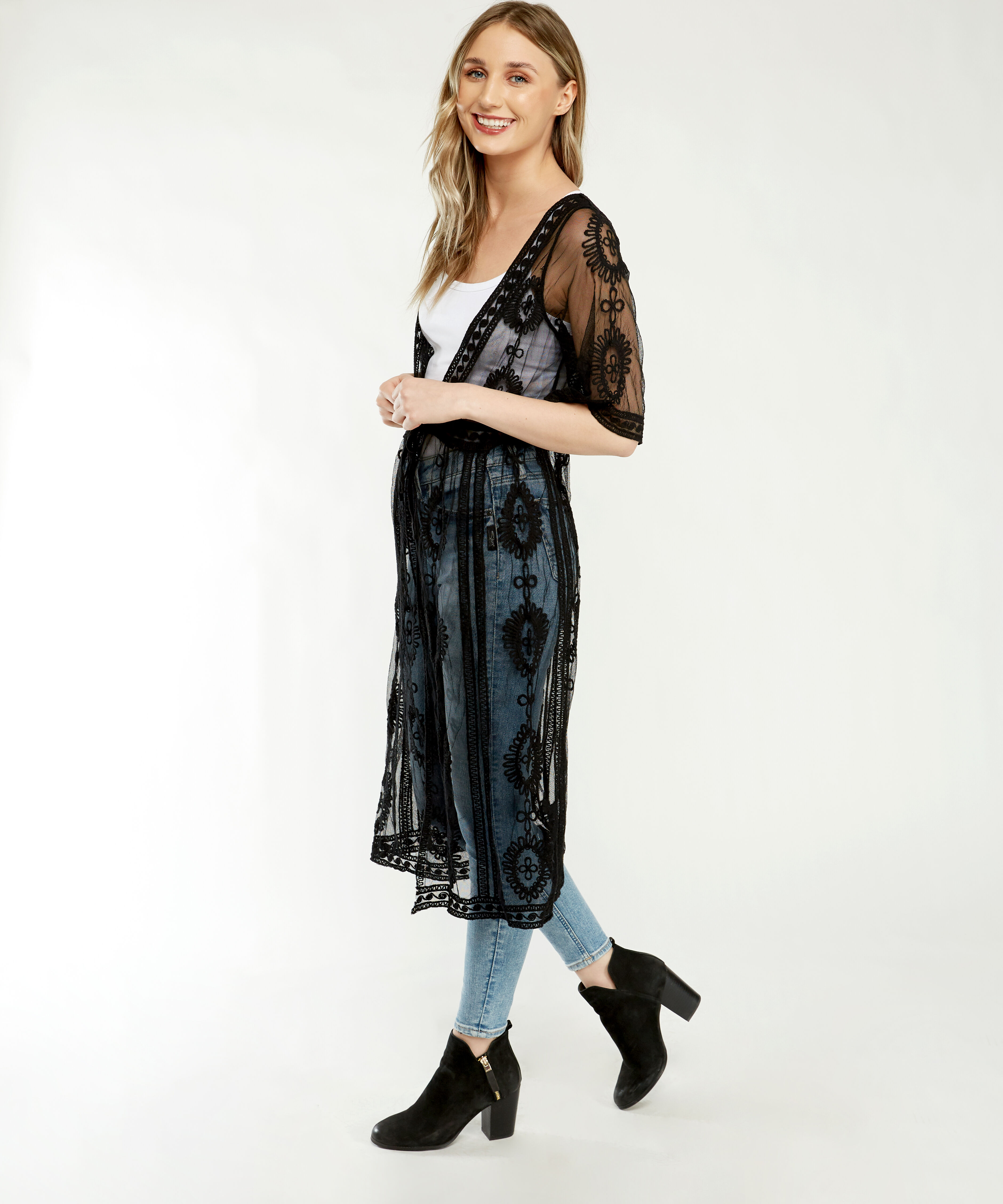 mesh kimono Image 3