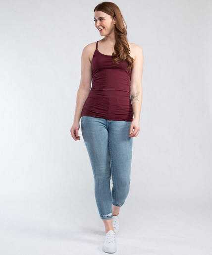 scoop neck ruched side tank ally Image 4