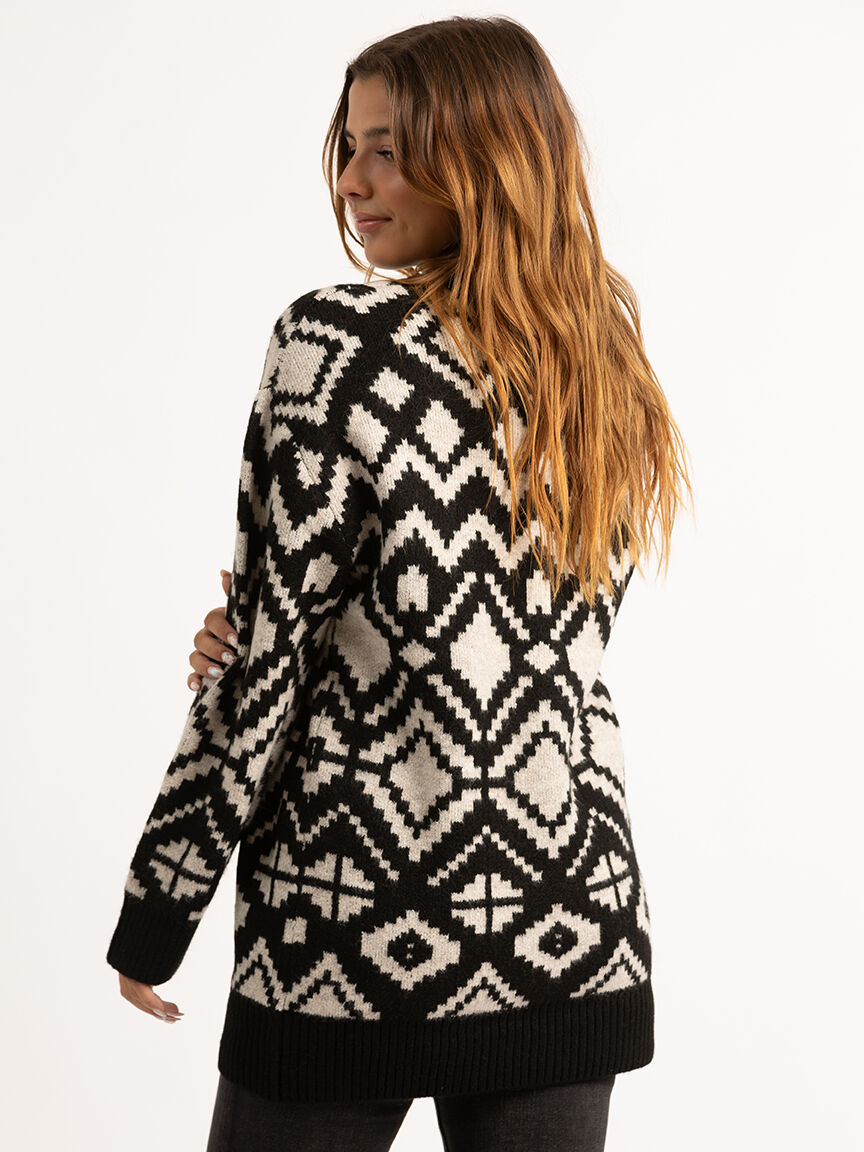 crew neck jacquard popover Image 4