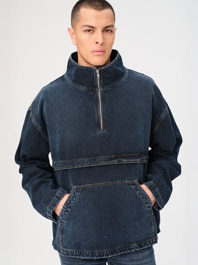 MRY denim pullover windbreaker MRY denim pullover windbreaker