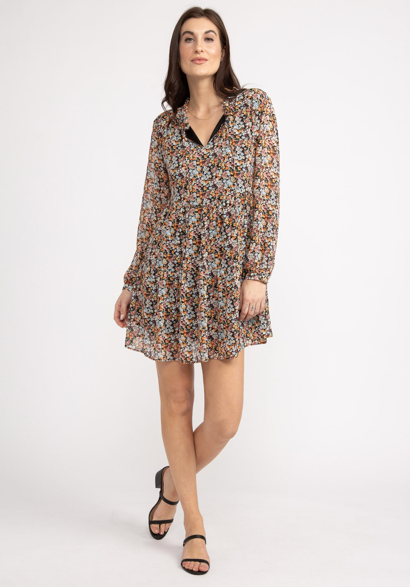whitney long sleeve short dress Image 3