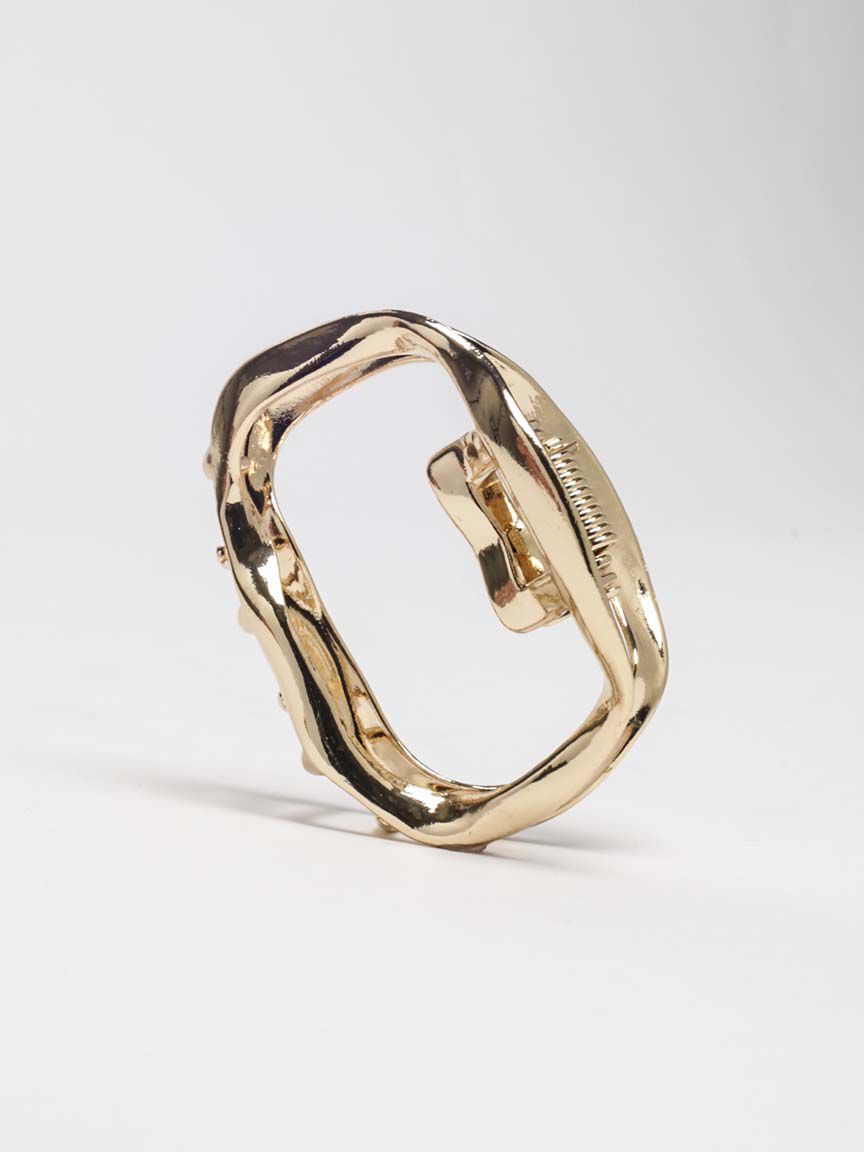 organic shape metal hair clip Image 1