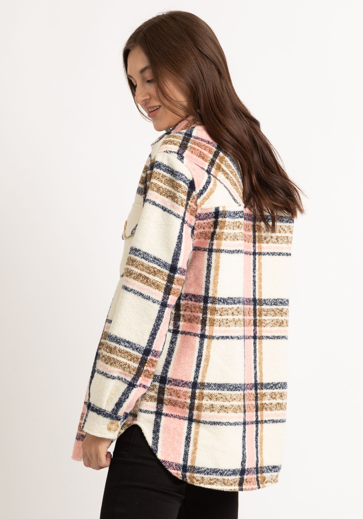 sutton kismet button front shacket Image 4