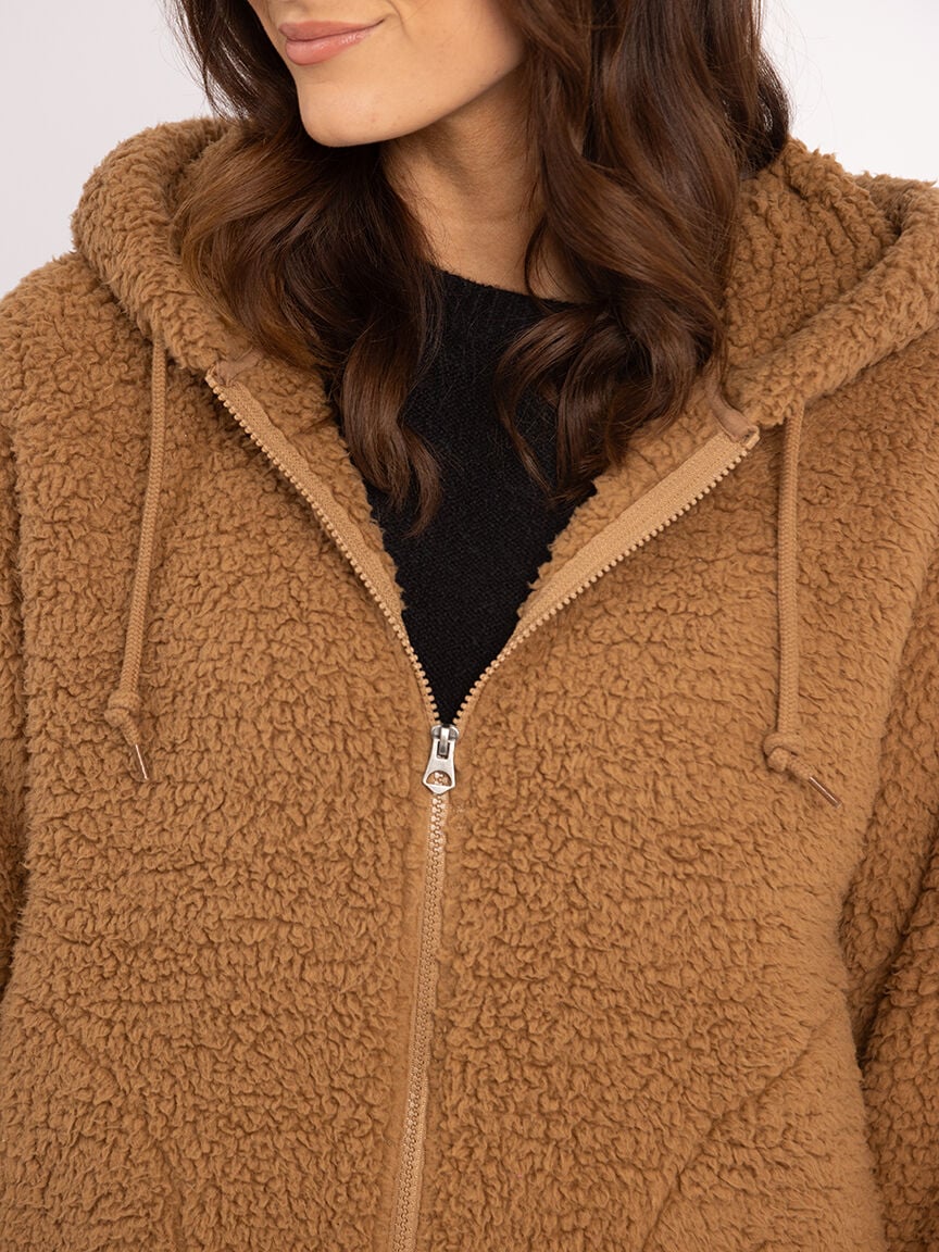 carley full zip sherpa hoodie Bootlegger 2000007796